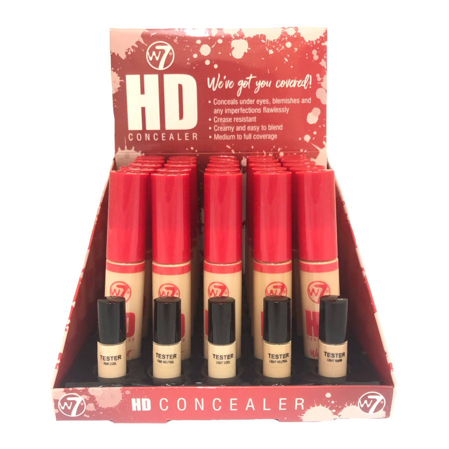 W7 HD Concealer Fair/Light 14ml (25 UNITS) - Click Image to Close